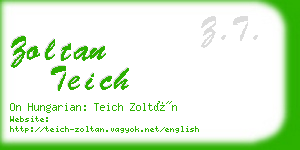 zoltan teich business card